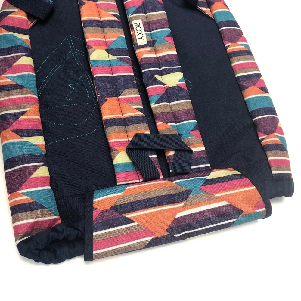 Roxy Multicolor Abstract Large Bookbag Backpack